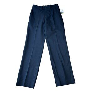 NEW Calvin Klein Pants Navy Blue Women's Sz 14 Flat Dress Stretch Slim Fit NWT